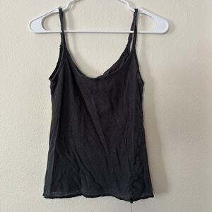 Vintage One Step Up Thrashed Spaghetti Strap Tank To Size XS Hemp Grunge Y2K